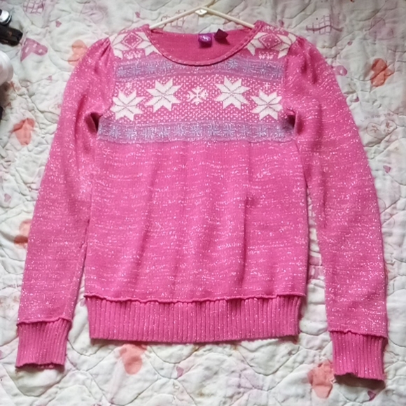 PINK snowflake sweater - Picture 4 of 5